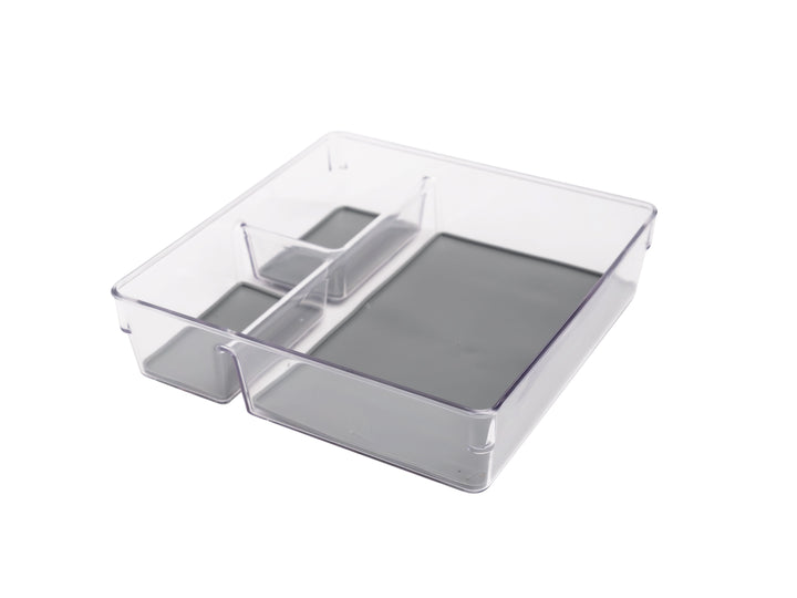 Acrylic 3-Compartment Organizer - 9"x9"x2.95" - Single