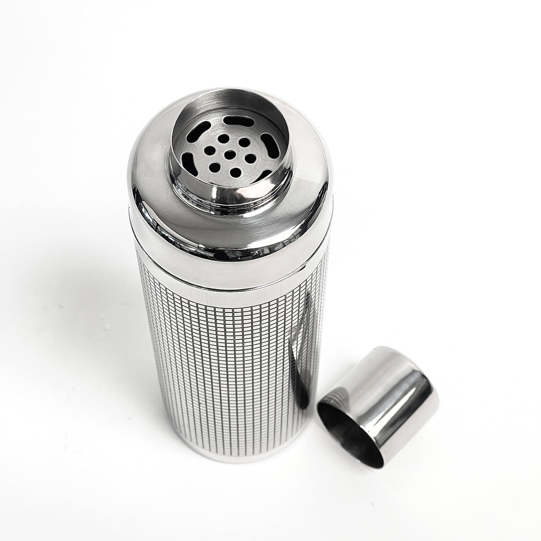 Cocktail Shaker Check Etched Design
