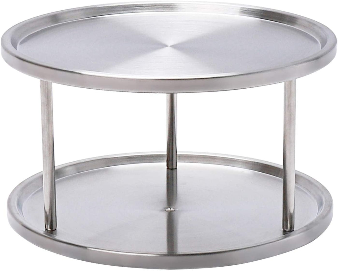 High Quality 2 Tier Lazy Susan 360 Degree Turntable Organizer, Spice Rack Tray by Lexi Home