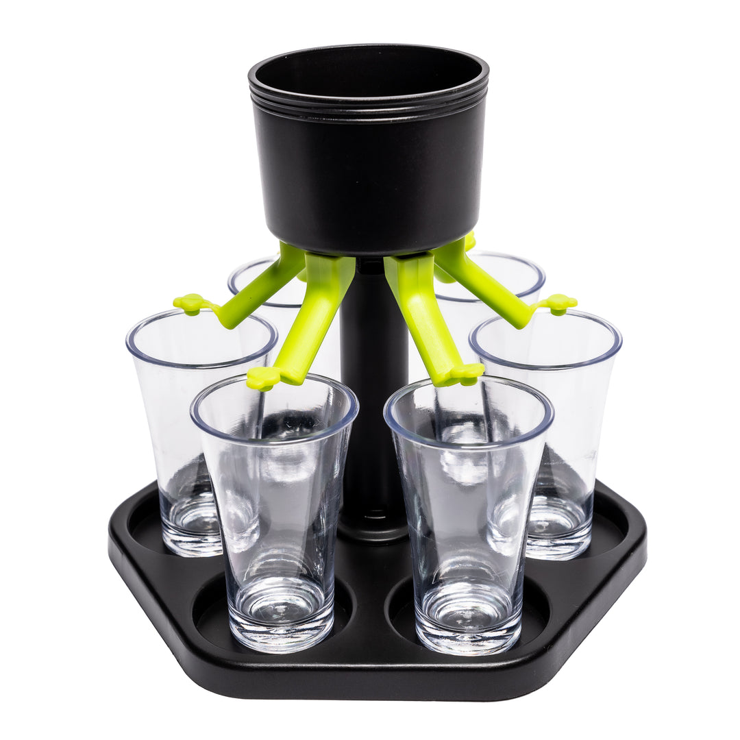 Lexi Home Enclosed 6 Glass Shot Liquor Dispenser