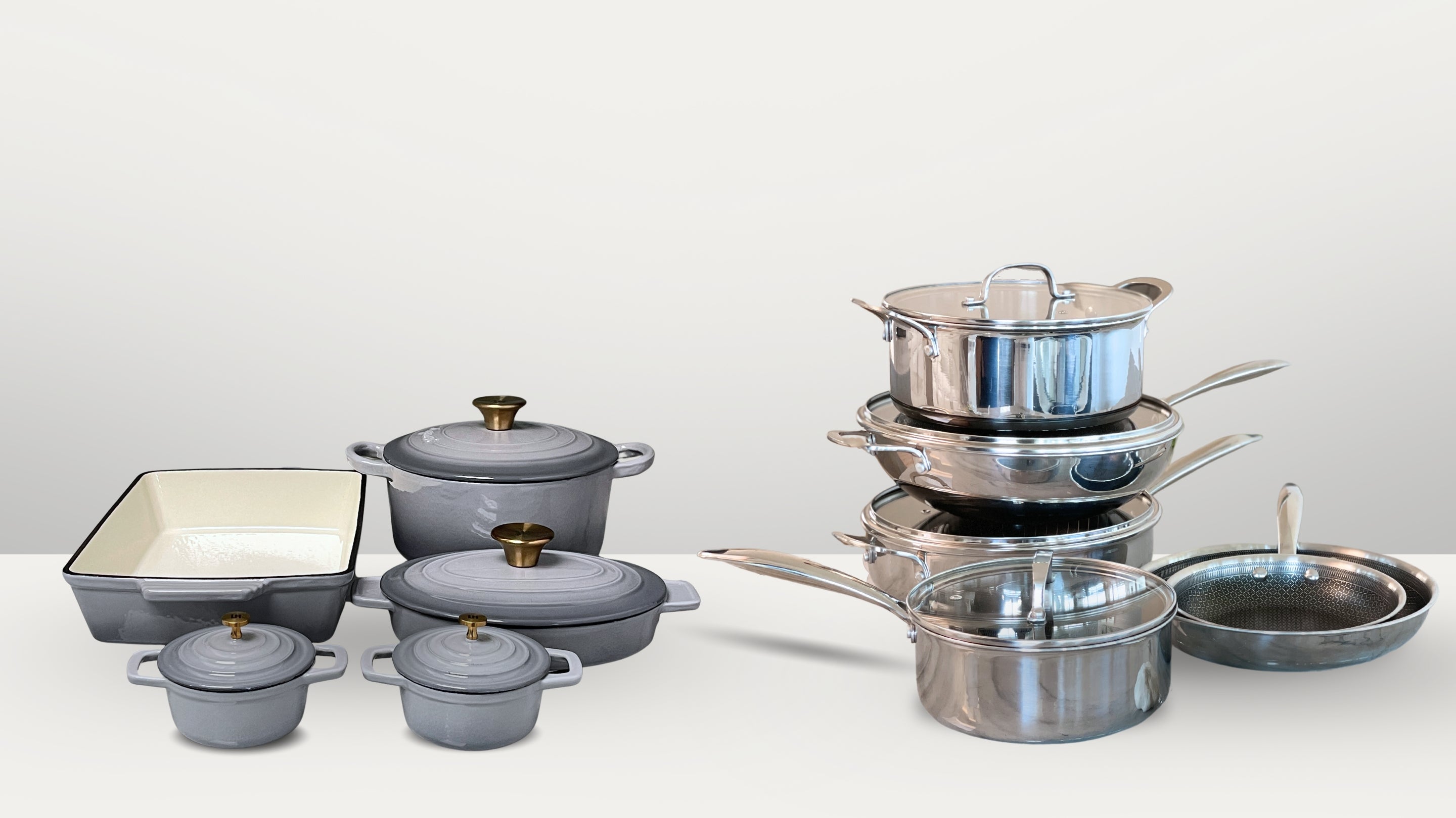 8 Piece Thermal Conducting Aluminum Non-Stick Cookware Set by Lexi Hom -  Lexi Home