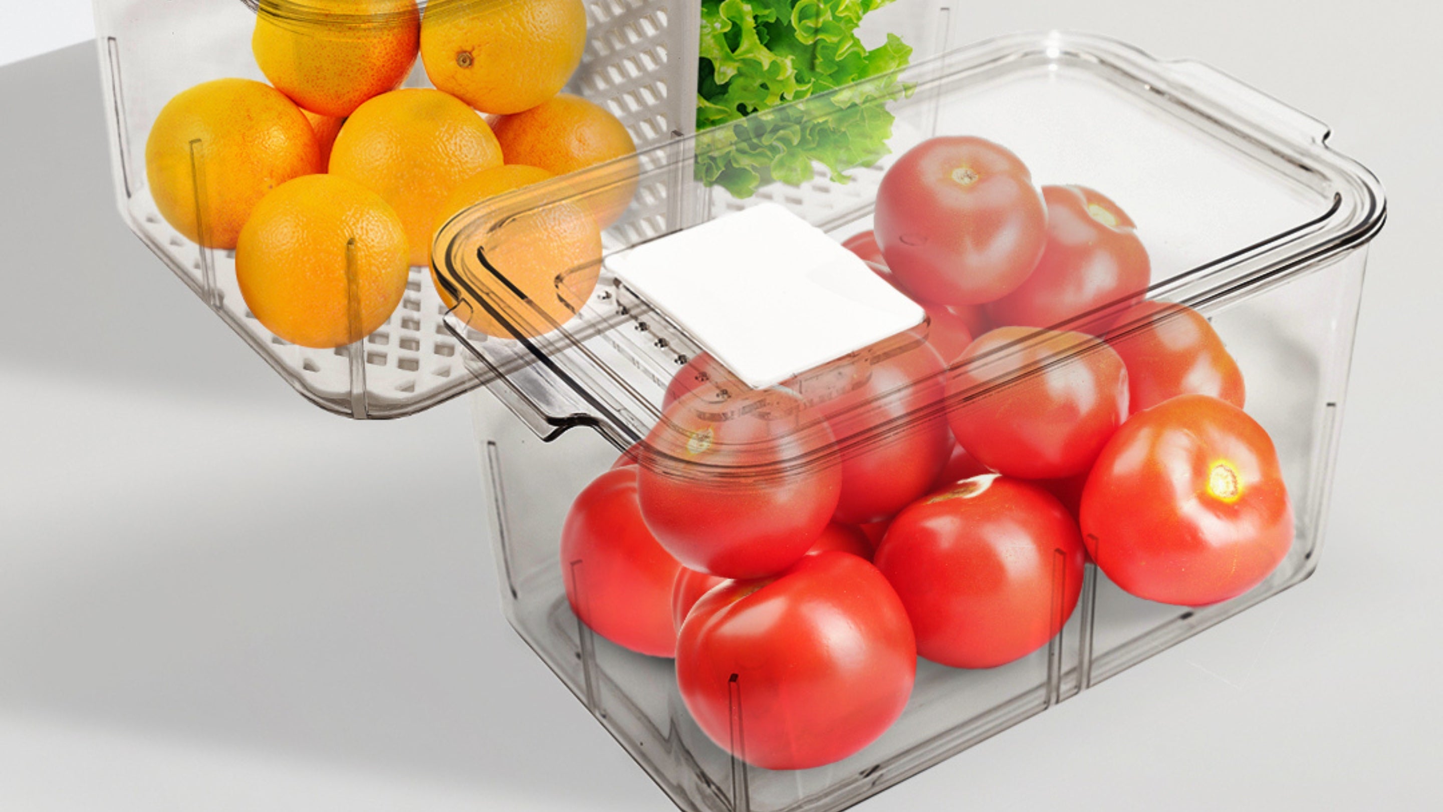 Acrylic Fridge Tray Organizers - Kitchen Pantry Storage by Lexi Home - 10  x 3.9 x 2.99 - Single - Lexi Home