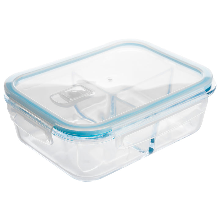 51 Oz. 3 Compartment Lock & Seal Glass Containers