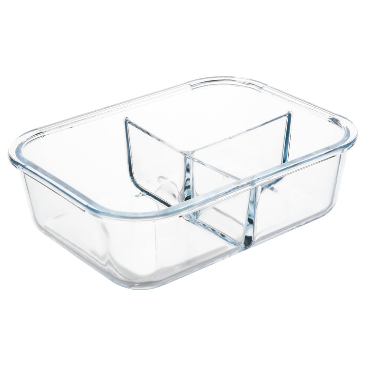 51 Oz. 3 Compartment Lock & Seal Glass Containers