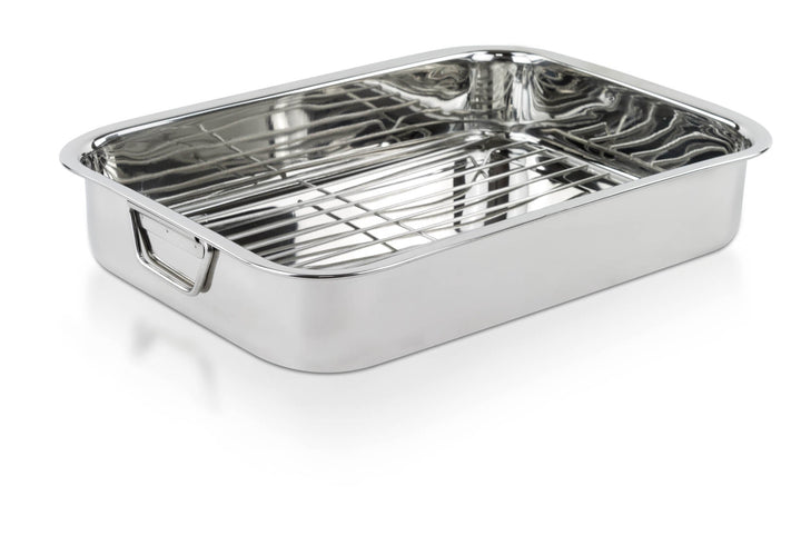 Stainless Steel Roasting Pan with Rack - 16"