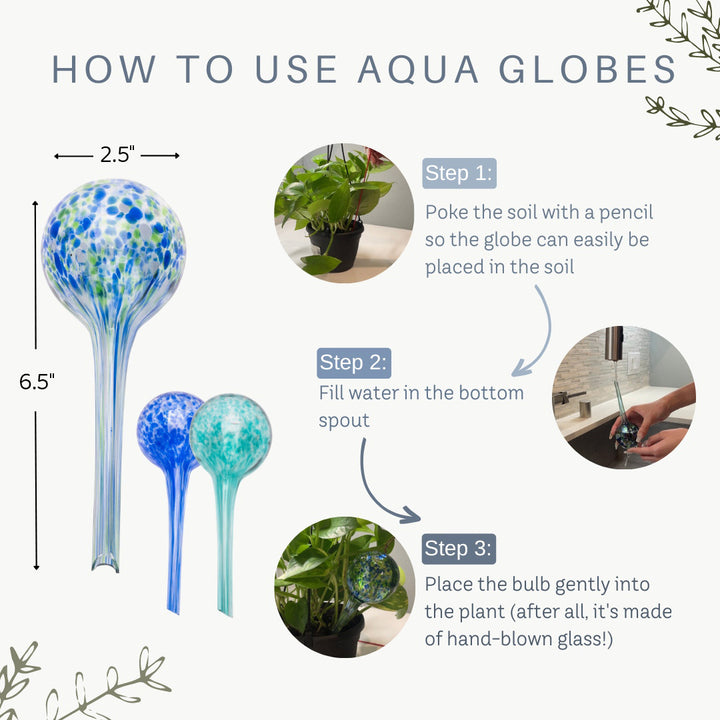 Indoor, Outdoor Self Watering Plant Aqua Globes