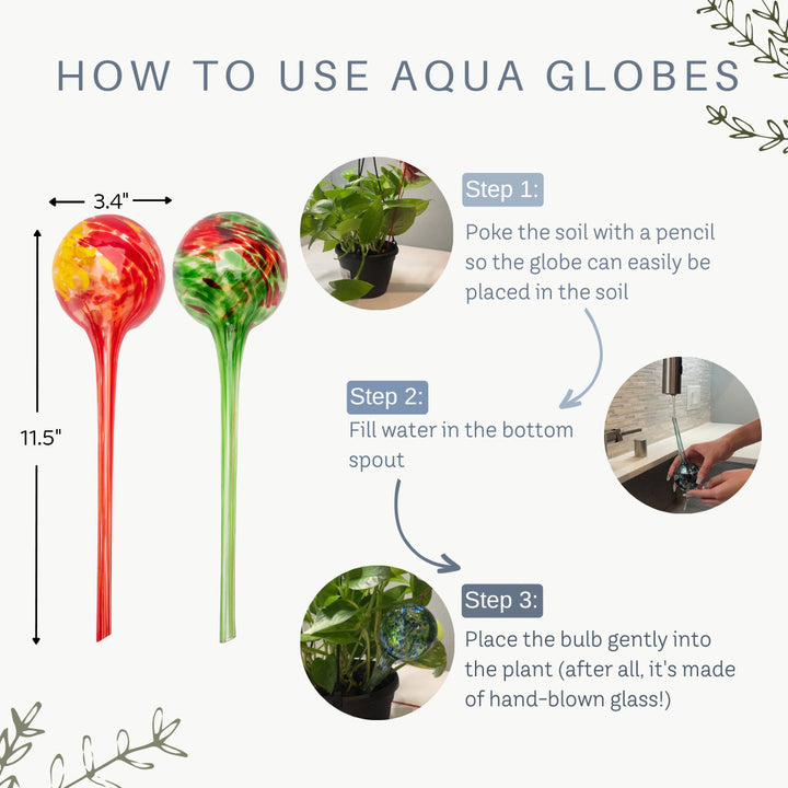 Indoor, Outdoor Self Watering Plant 11.5" Aqua Globes