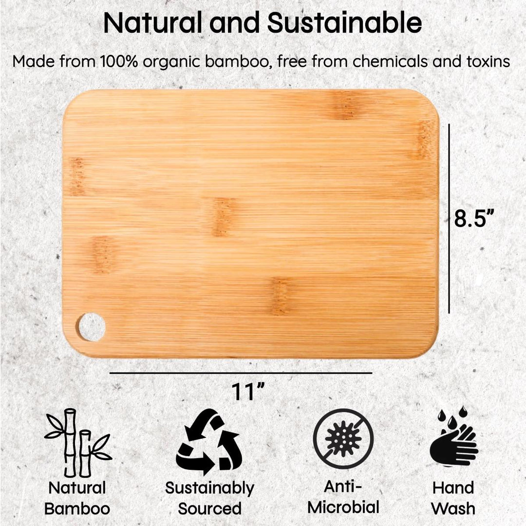 Lexi Home Medium 11 x 8.5 Bamboo Cutting Board