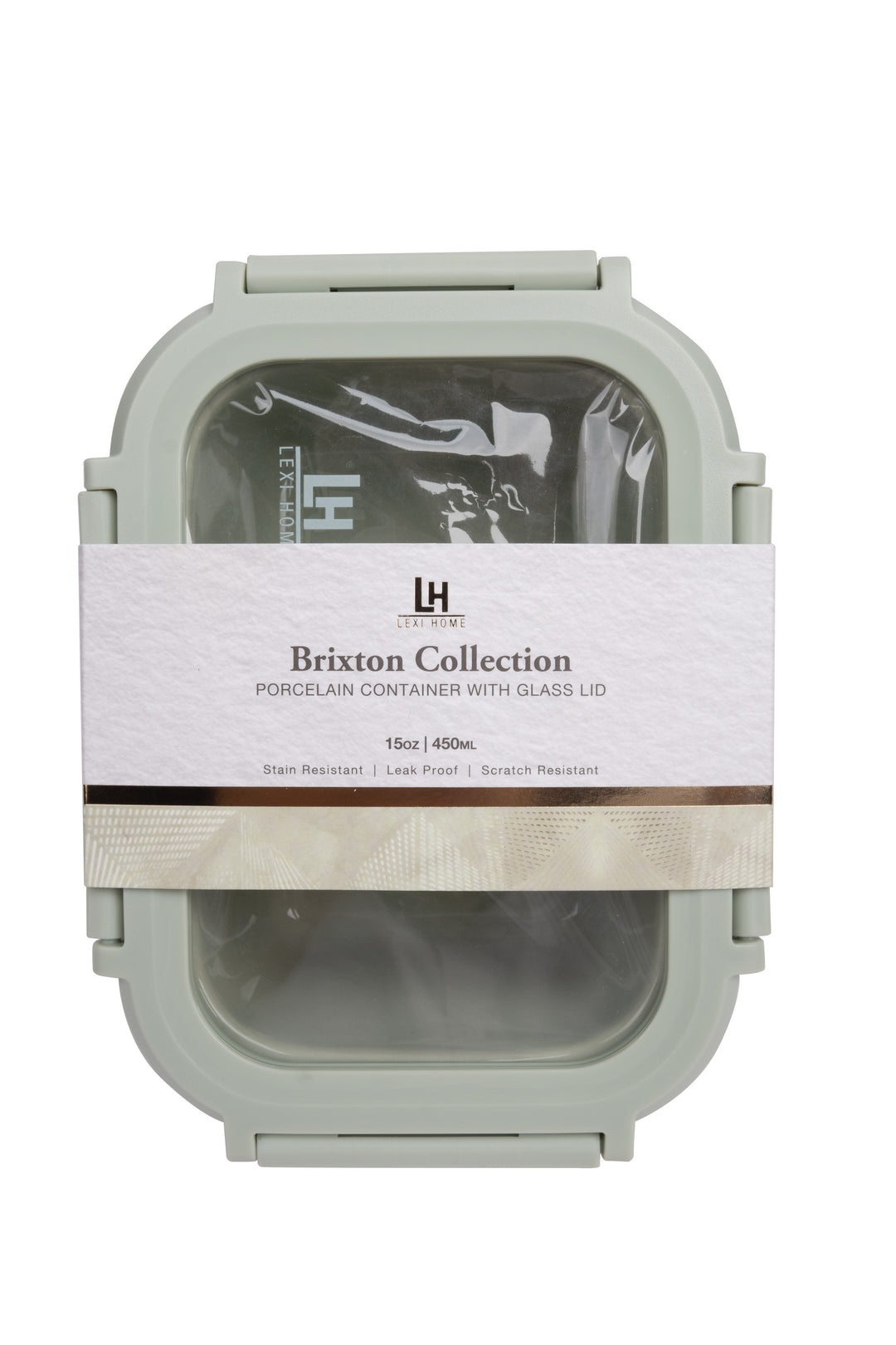 Brixton 15 Oz. Premium Porcelain Container with Glass Lid