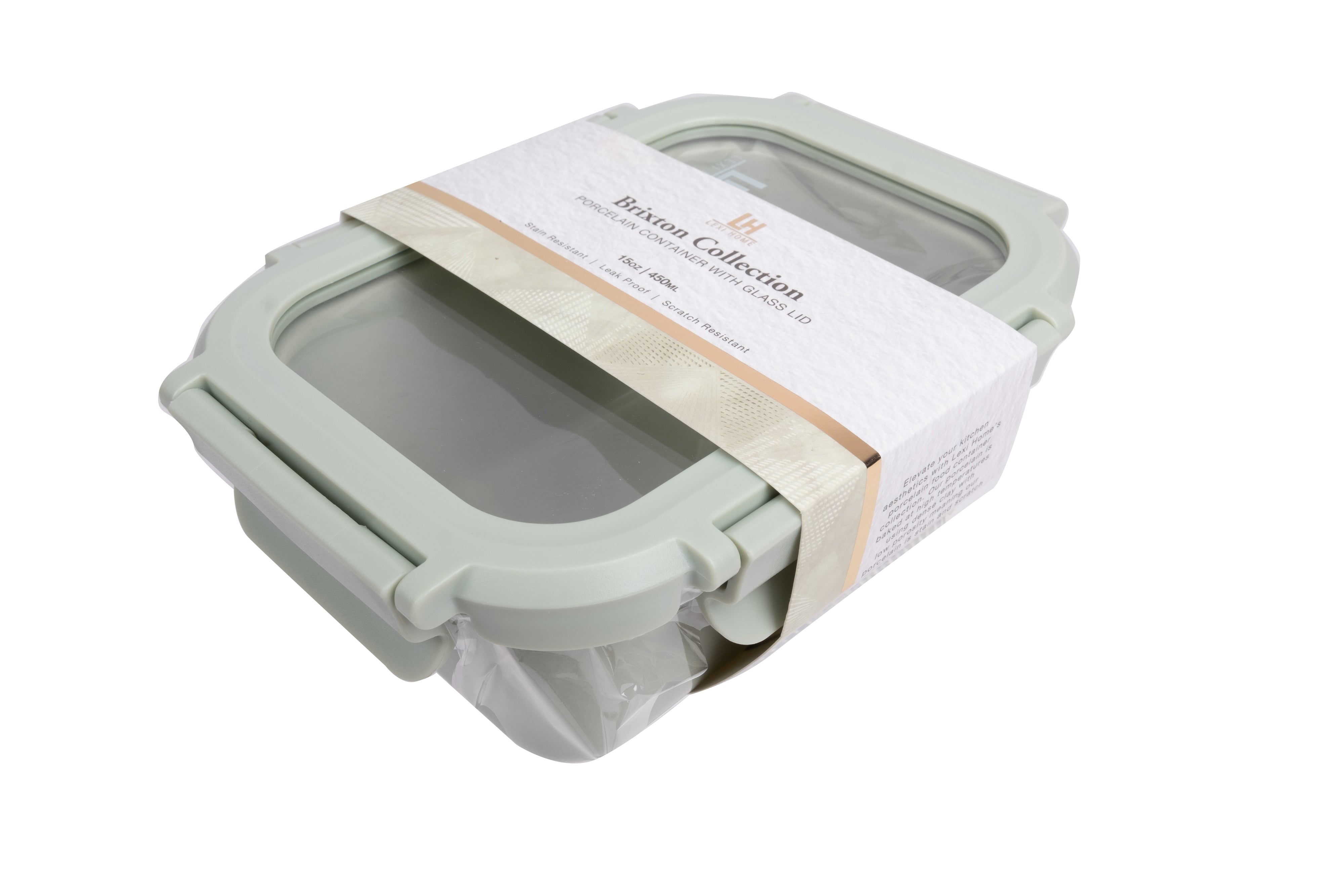 小物入れ BREXTON COLLECTION Brixton 15 Oz. Premium Porcelain Container with Glass Lid – Lexi Home