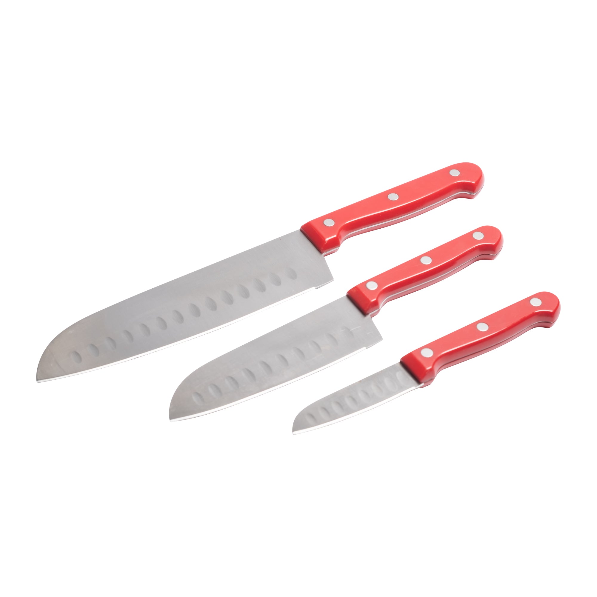 Cook Works Red Knife Set, 3-Piece