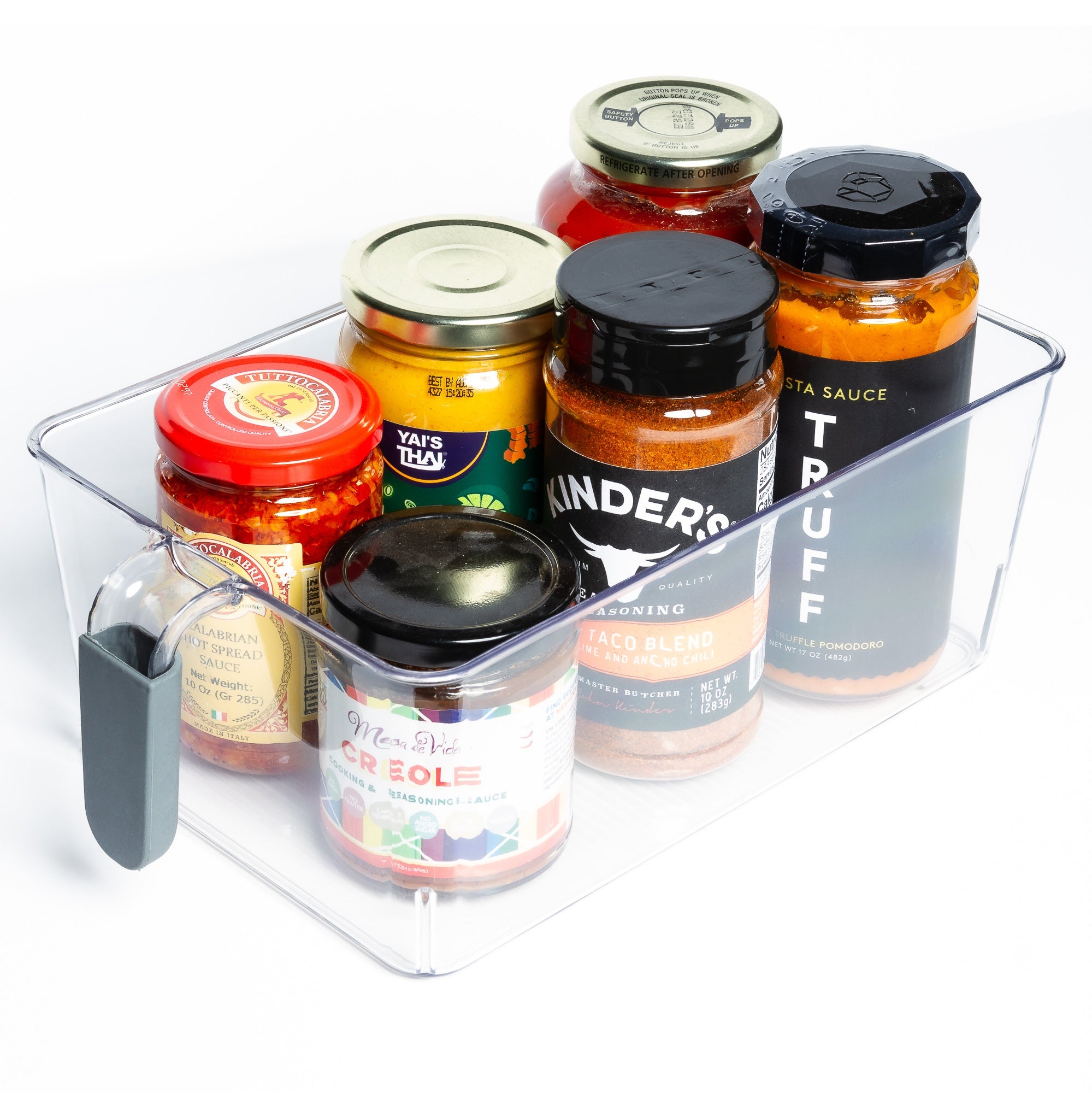 Acrylic Fridge Organizer Bin with Handle by Lexi Home 11.8" x 7" x 4.