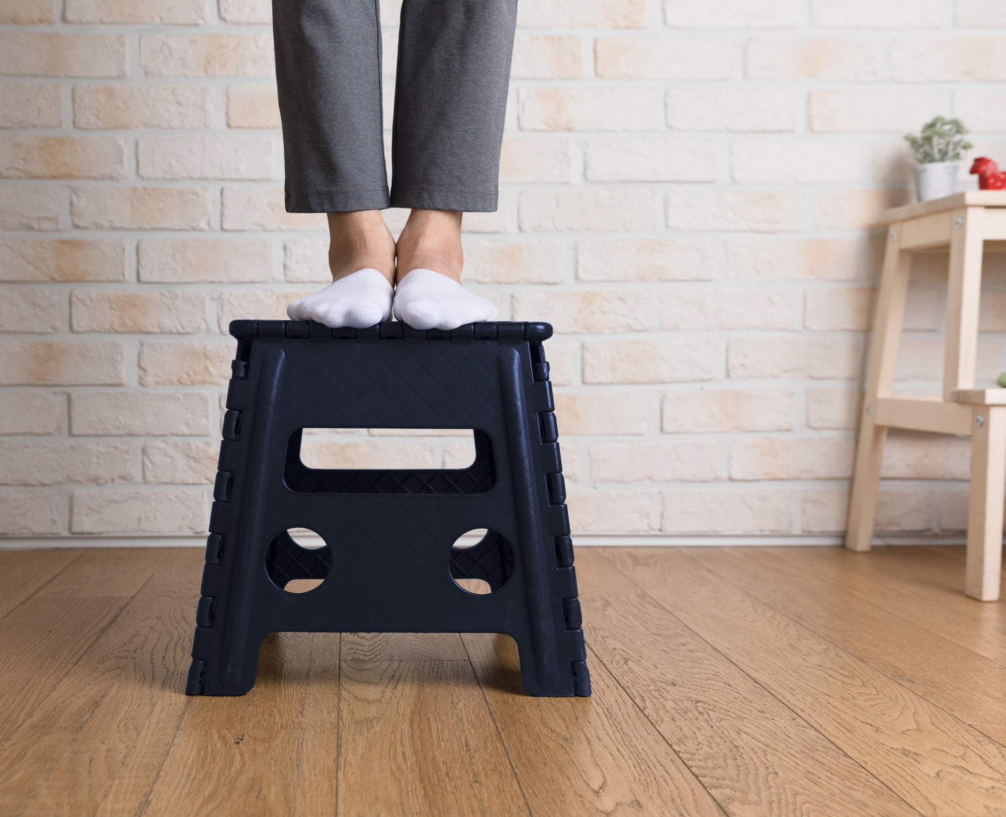 Grey best sale folding stool