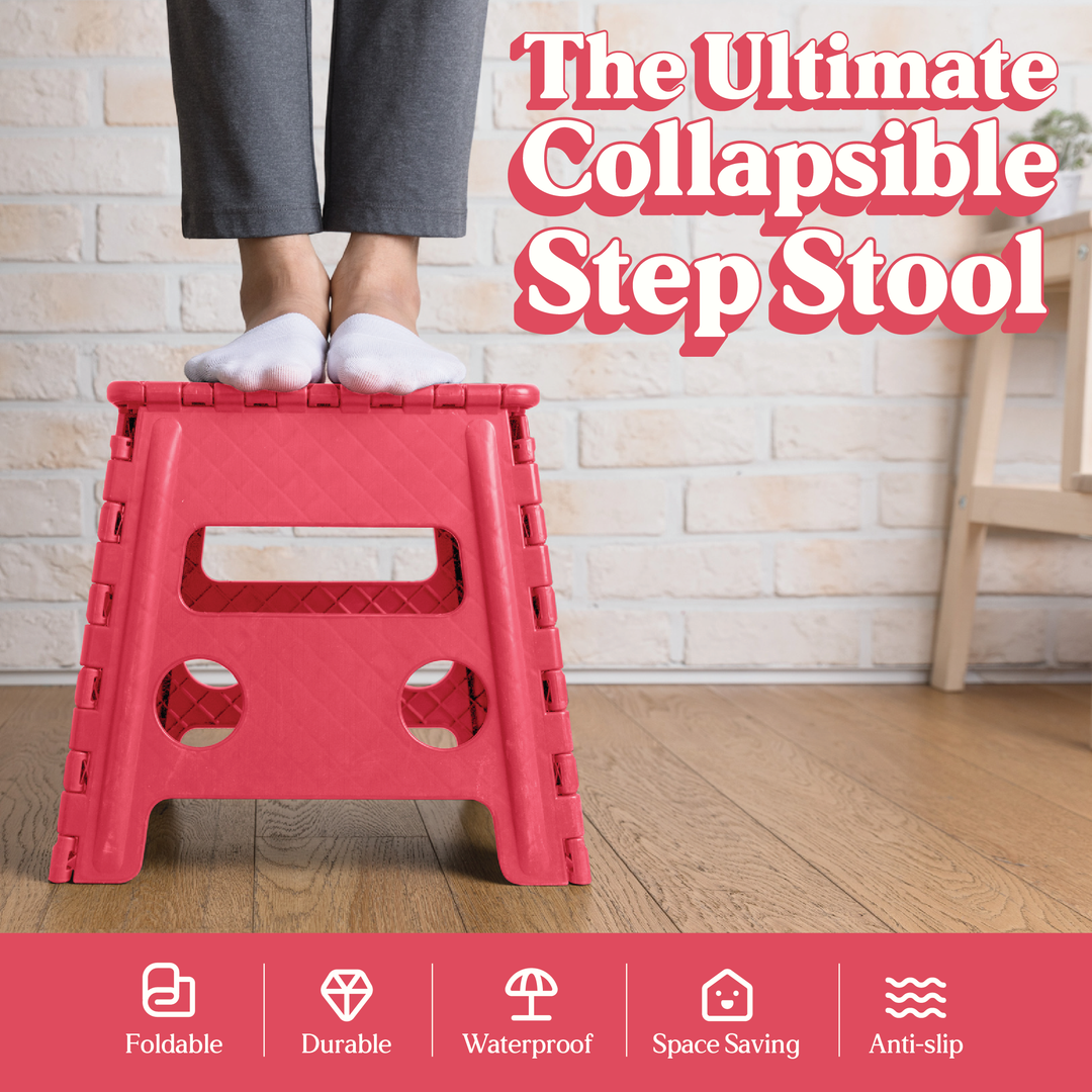 Lexi Home Foldable Space Saving Step Stool