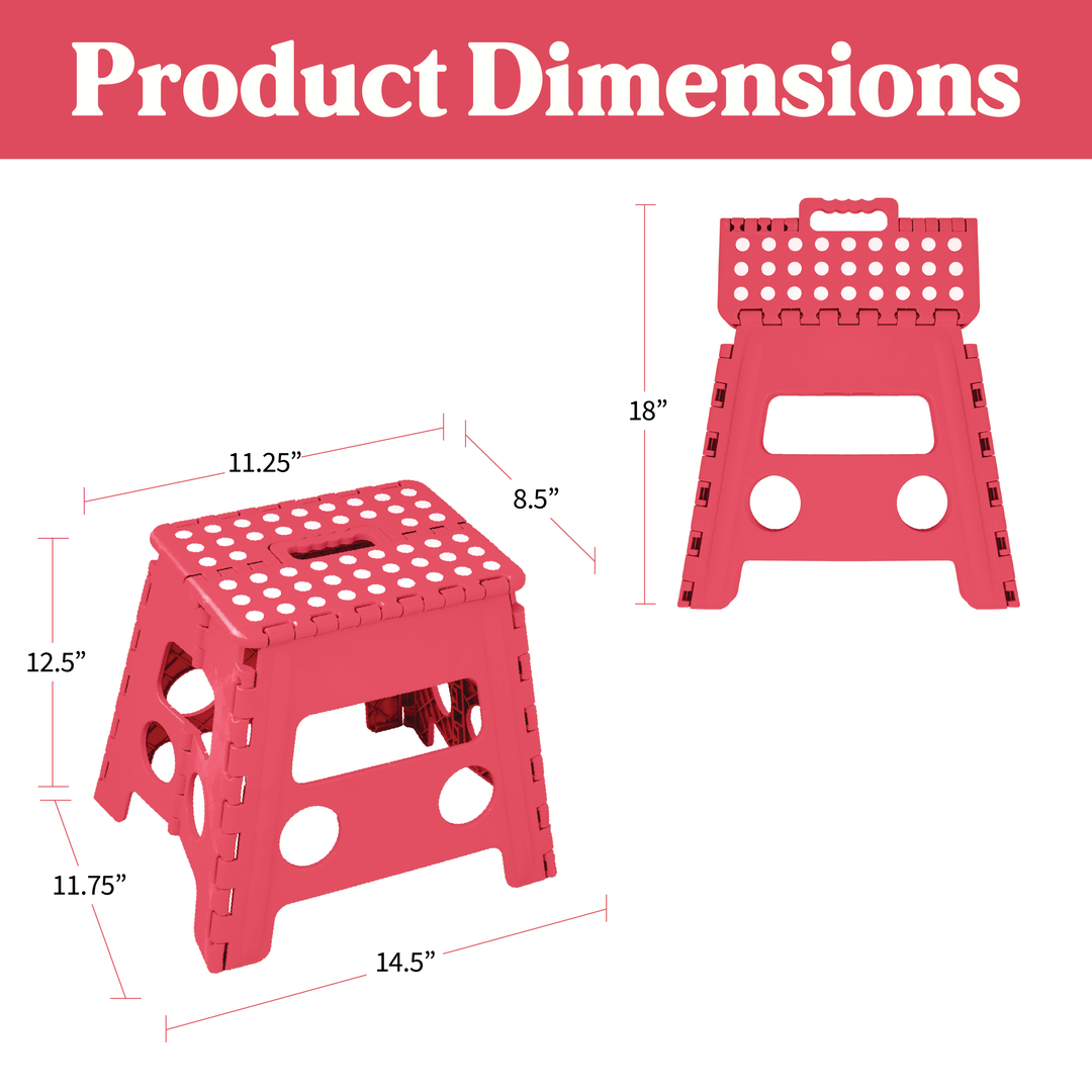 Lexi Home 300 lb Capacity Foldable Space Saving Step Stool