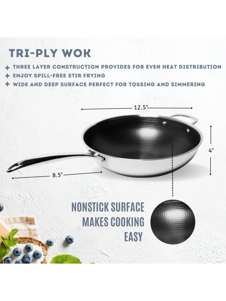 Stainless Steel Tri-ply Kitchen Cookware Set -11 Piece