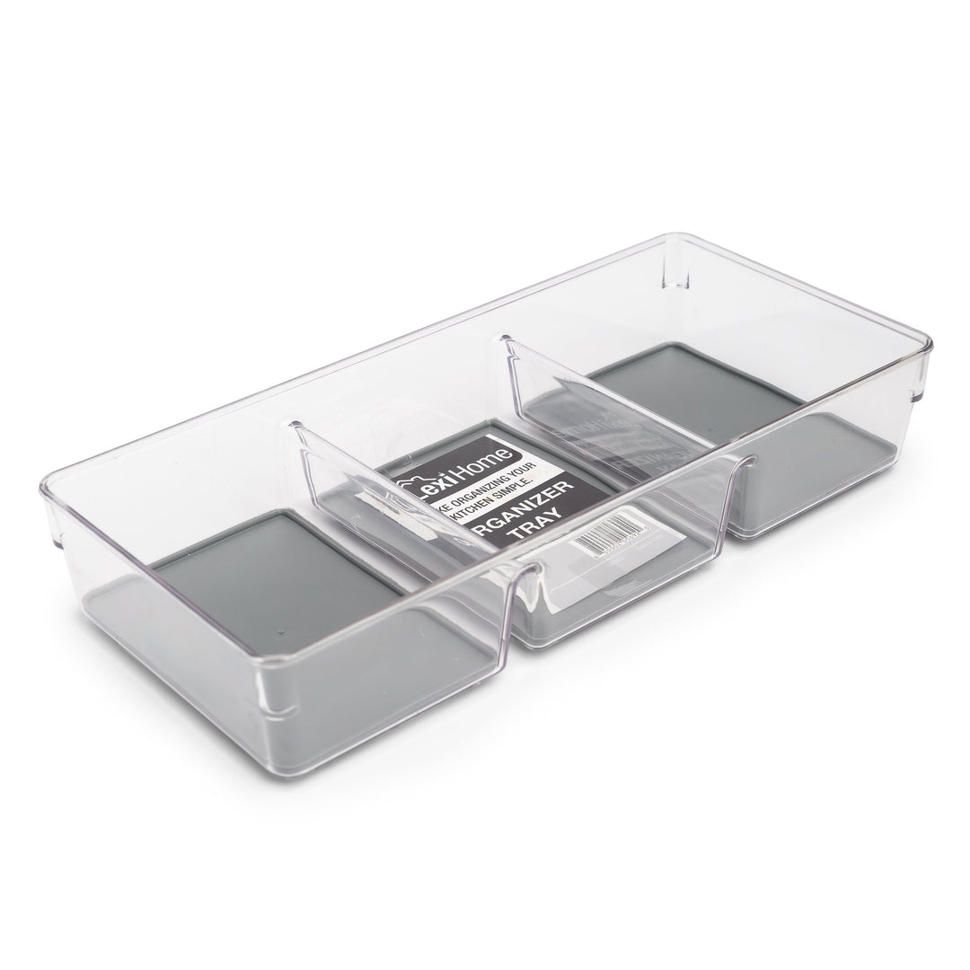 Acrylic Fridge Multi Compartment Tray Organizers - Kitchen Pantry