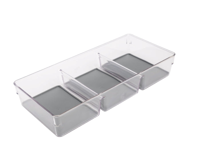 Acrylic 3-Compartment Organizer - 13.4"x6"x3" - Single