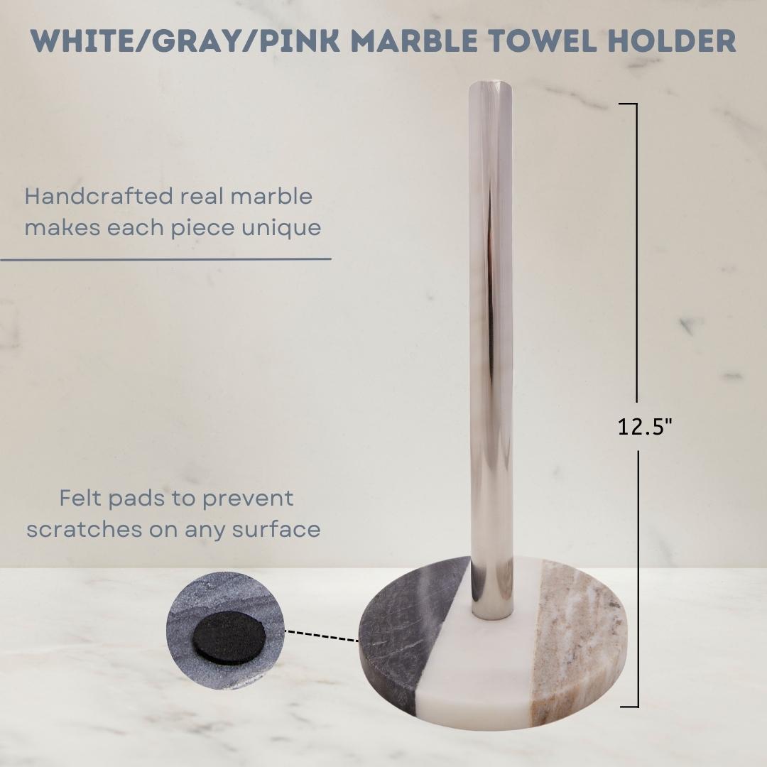 Marble Paper Towel Holder - Natural 3-Tone