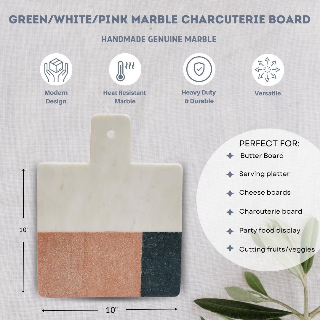 Marble Charcuterie Cutting Board - Coastal 3-Tone