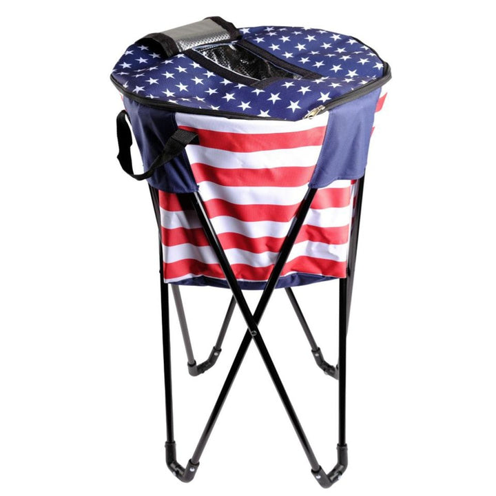 Folding Cooler with Carry Bag - Blue Stars & Stripes