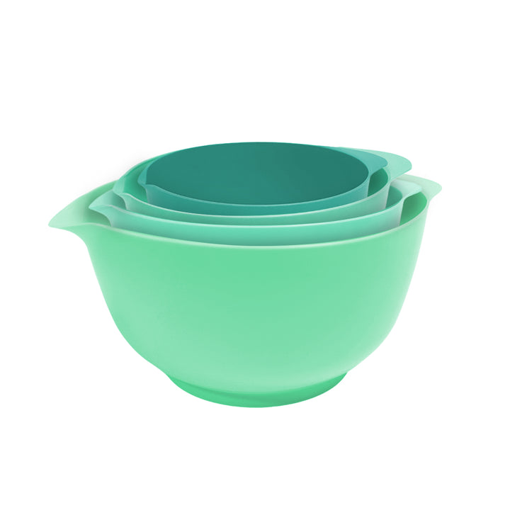 Lexi Home 4-Piece Gradient Plastic Nested Non-Slip Mixing Bowl Set
