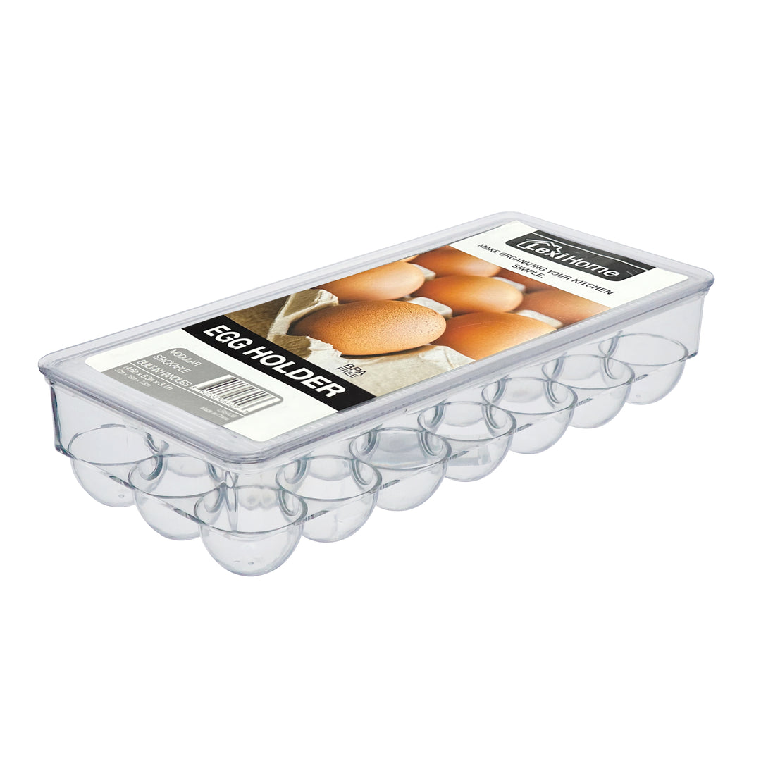 Lexi Home 21 Egg Holder Acrylic Organizer with Lid