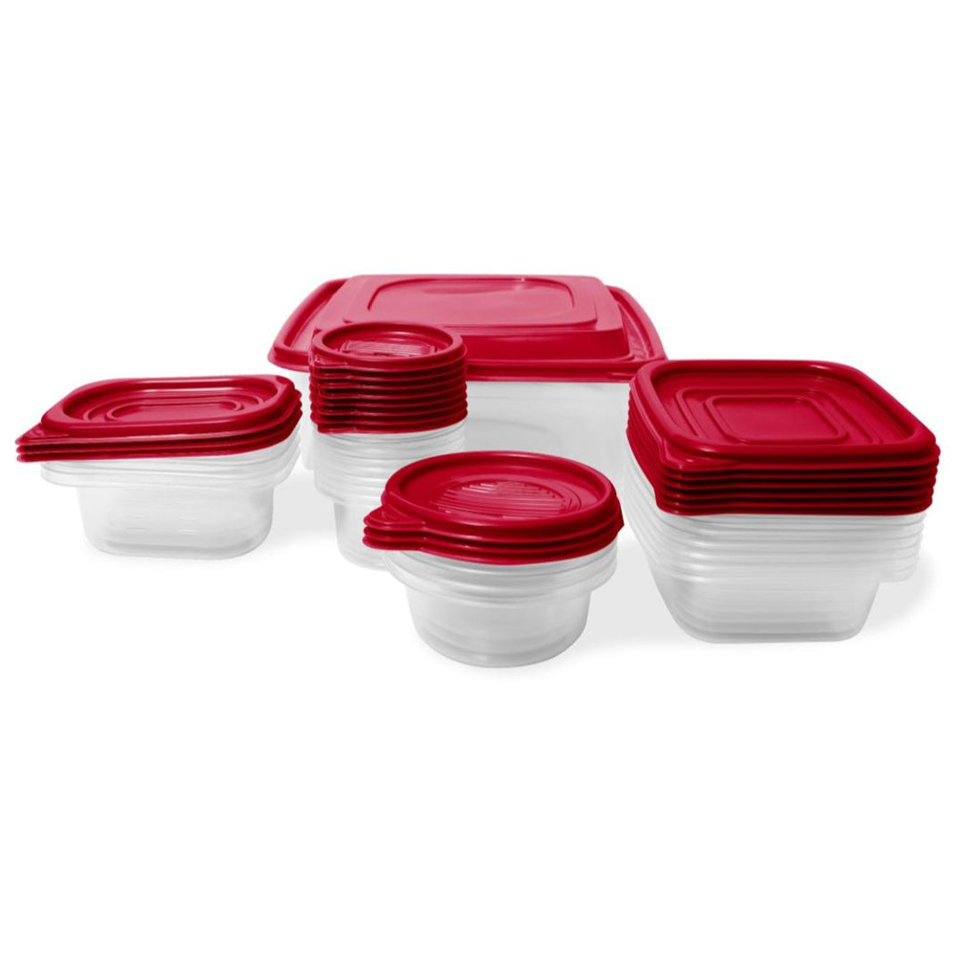 Space Saving 42 PC Nested Plastic Food Storage Container Set