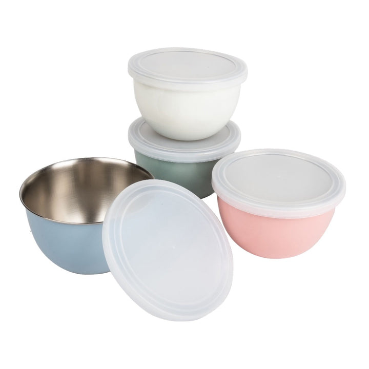 4-Pack Stainless Steel Snack Bowls 8 oz Condiment Containers