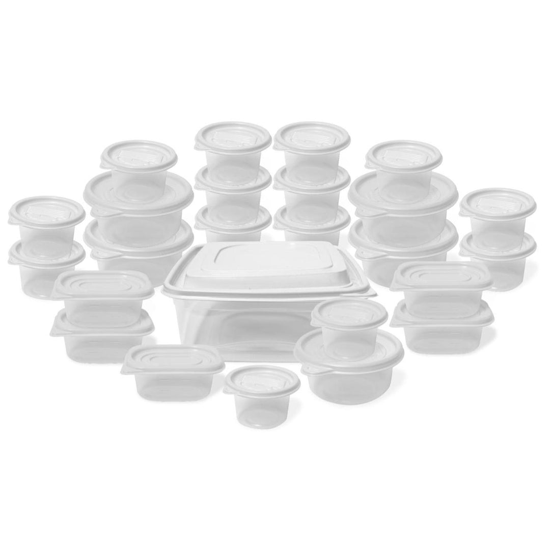 50-Piece Nesting Plastic Food Storage Container Set