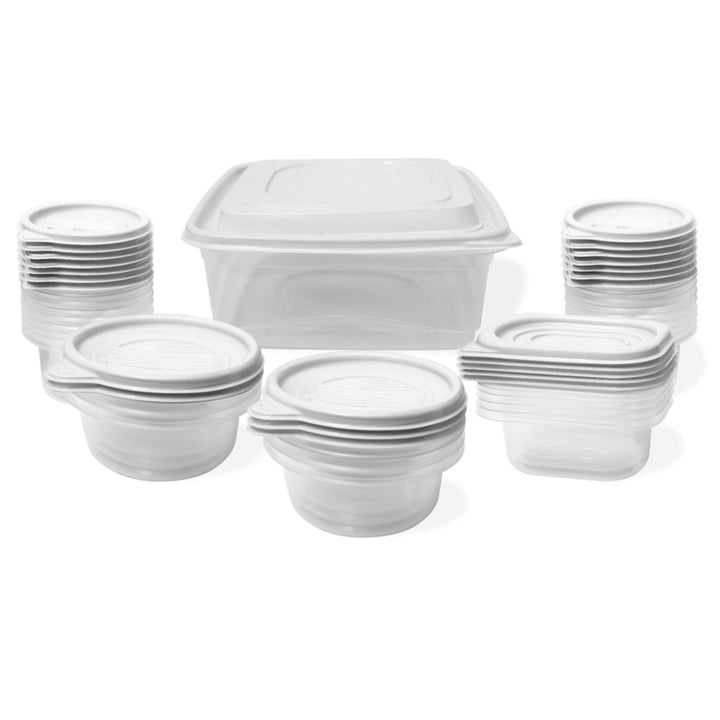 50-Piece Nesting Plastic Food Storage Container Set