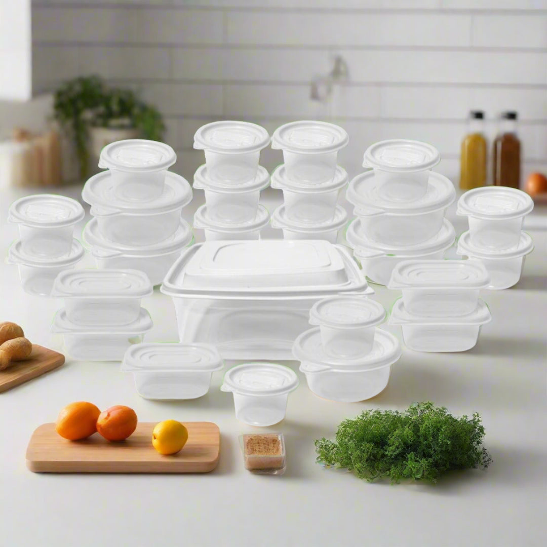 50-Piece Nesting Plastic Food Storage Container Set