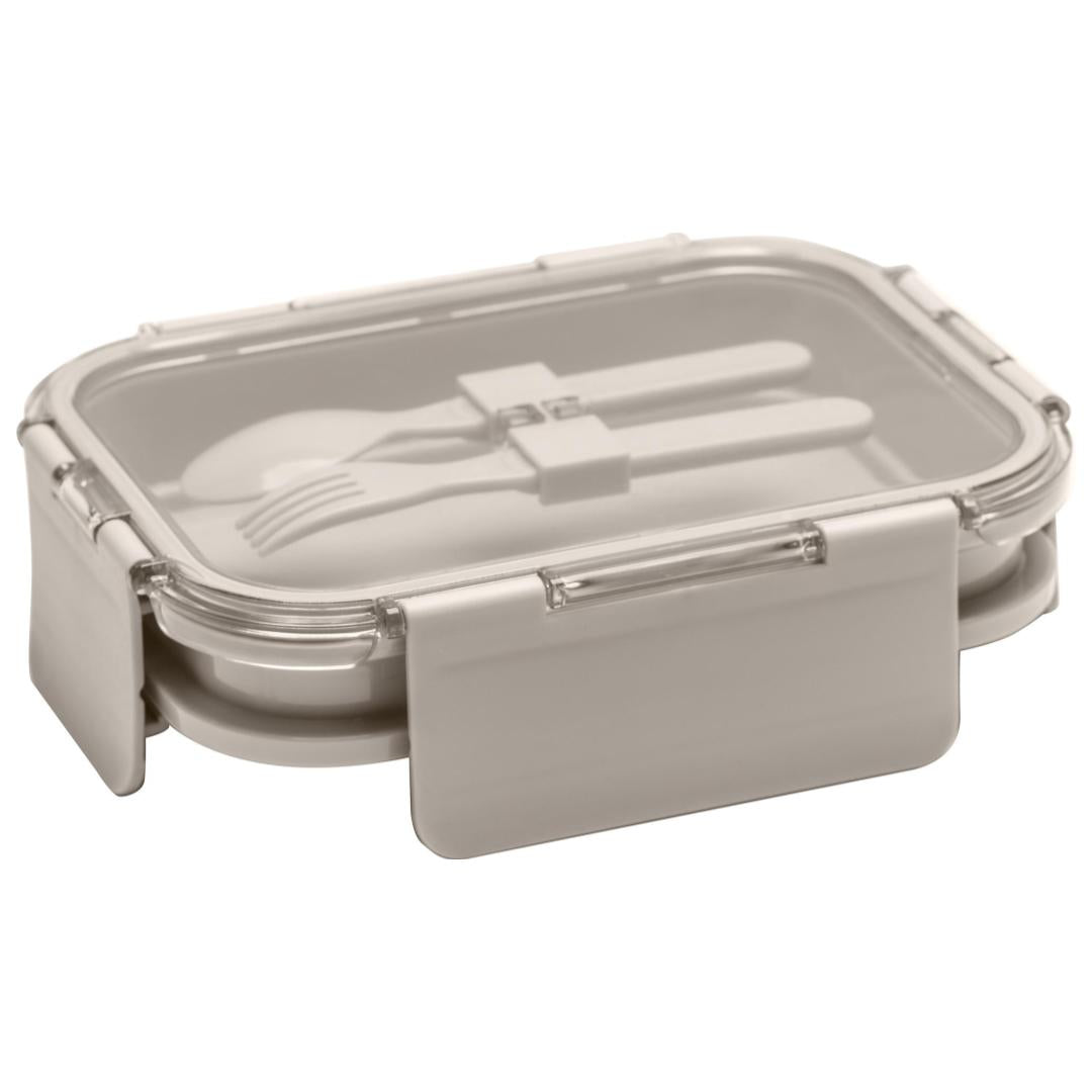 Deluxe 4-in-1 Double Layer Glass Bento Lunch Box in Cream