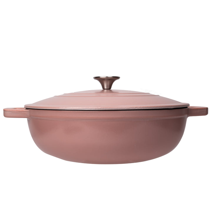 Enameled Cast Iron Dutch Oven - 5 Quart, Low Pot