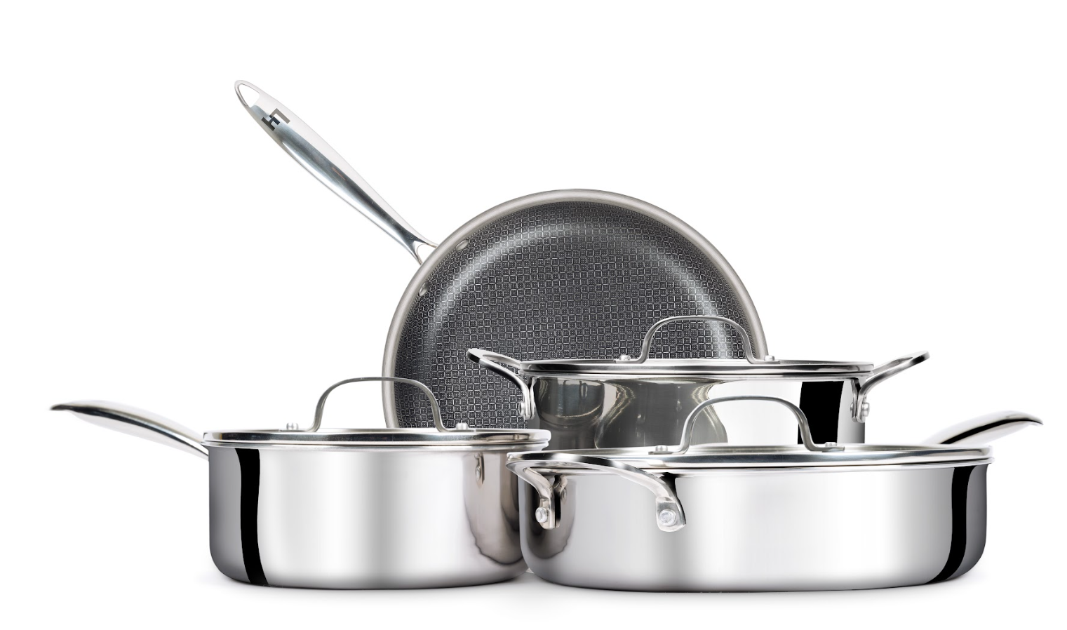 Stainless Steel 7-Pc Tri-Ply Nonstick Etching Kitchen Cookware Set