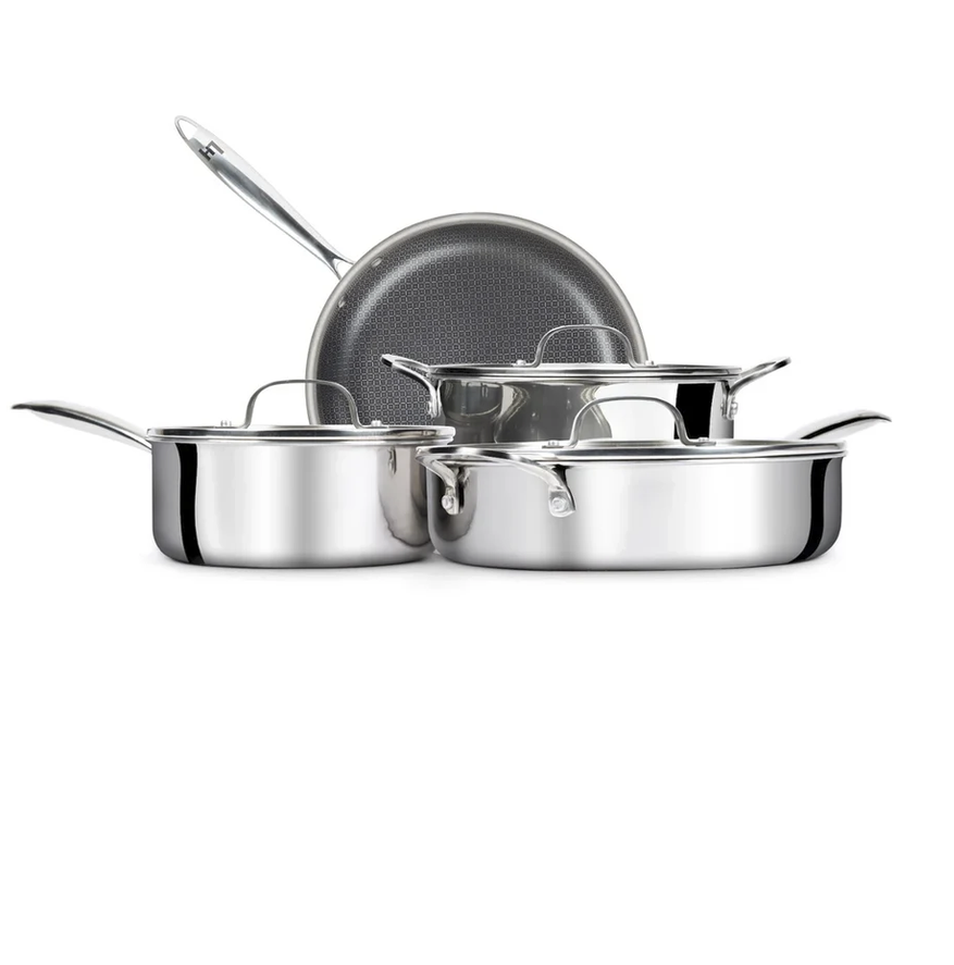 Premium 7-Piece Nonstick Stainless Steel Cookware Set