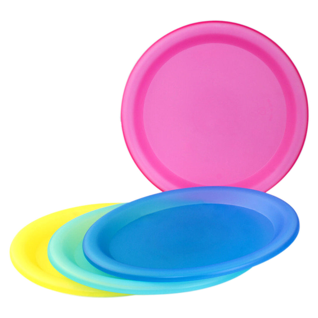 Colorful Reusable Plastic 10 Inch Dinner Plates