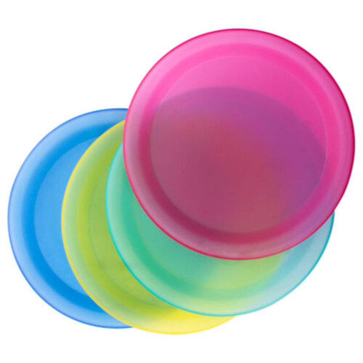 Colorful Reusable Plastic 10 Inch Dinner Plates