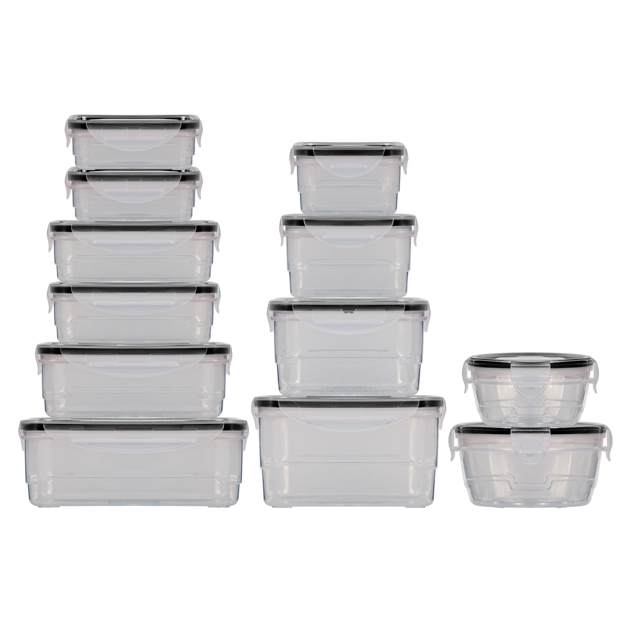 Lexi Home 48-Piece Durable Meal Prep Plastic Food Containers with Snap Lock Lids - Blue