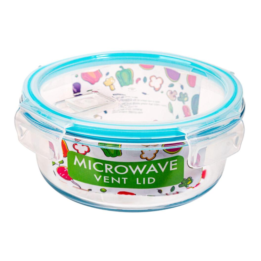 Lock and Seal 32 oz. Round Glass Container