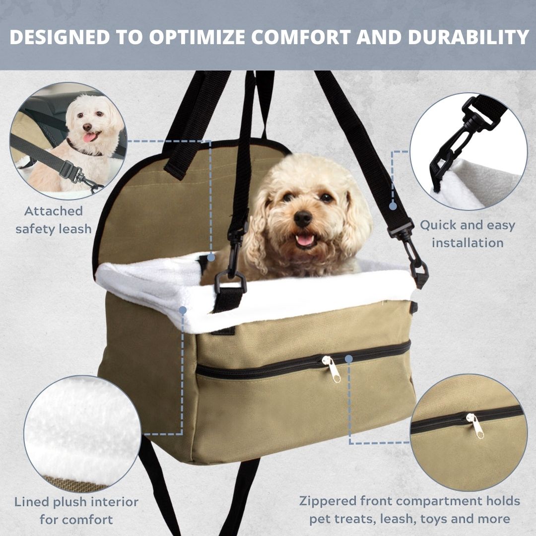 Etna Deluxe Pet Booster Seat for Small Dogs or Cats