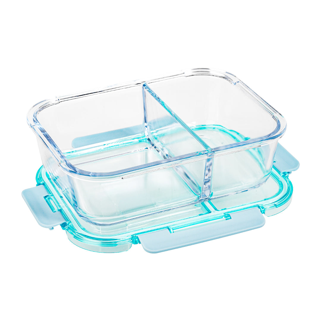 2-Section 51.4 oz. Spill-Proof Glass Container