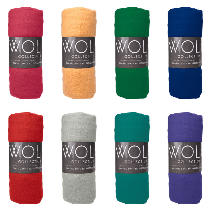 Wolf 24-Pack 50" x 60" Cozy Fleece Throw Blankets by Lexi Home