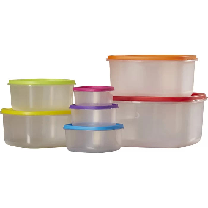 LEXI HOME Colorful Plastic Lunch Box Container Set with Lids (3-Pack)  MW2938 - The Home Depot