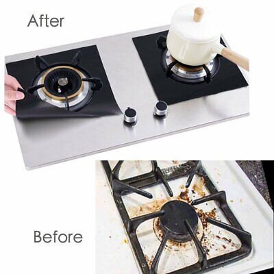 4 Pack Reusable Stove Top Liner - Stovetop Protector Non Stick Mat by Lexi Home