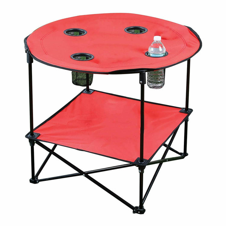 Lexi Home Durable 28" inch Round Folding Table with Carry Bag