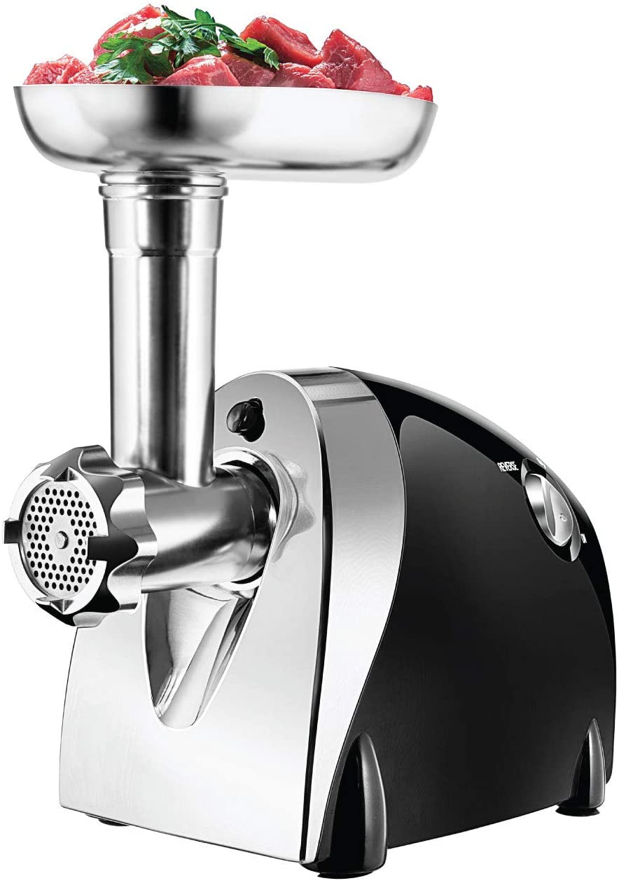 Lexi Home Meat Grinder Sausage Stuffer 3 Size Stainless Steel Grinding Plate 550W