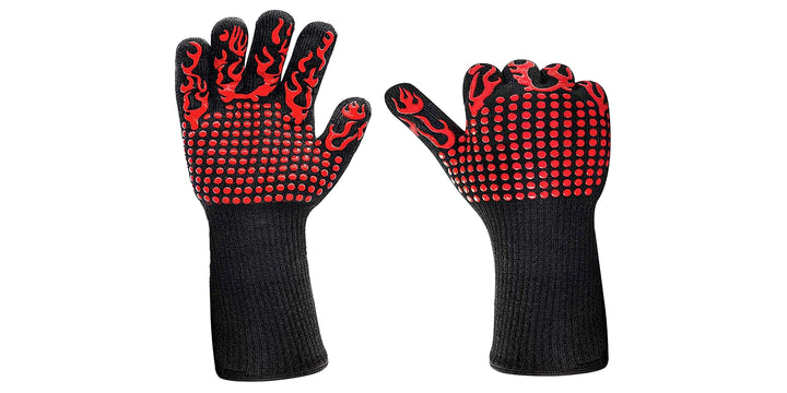 Lexi Home Heat Resistant BBQ Grilling Gloves or Oven Mitts
