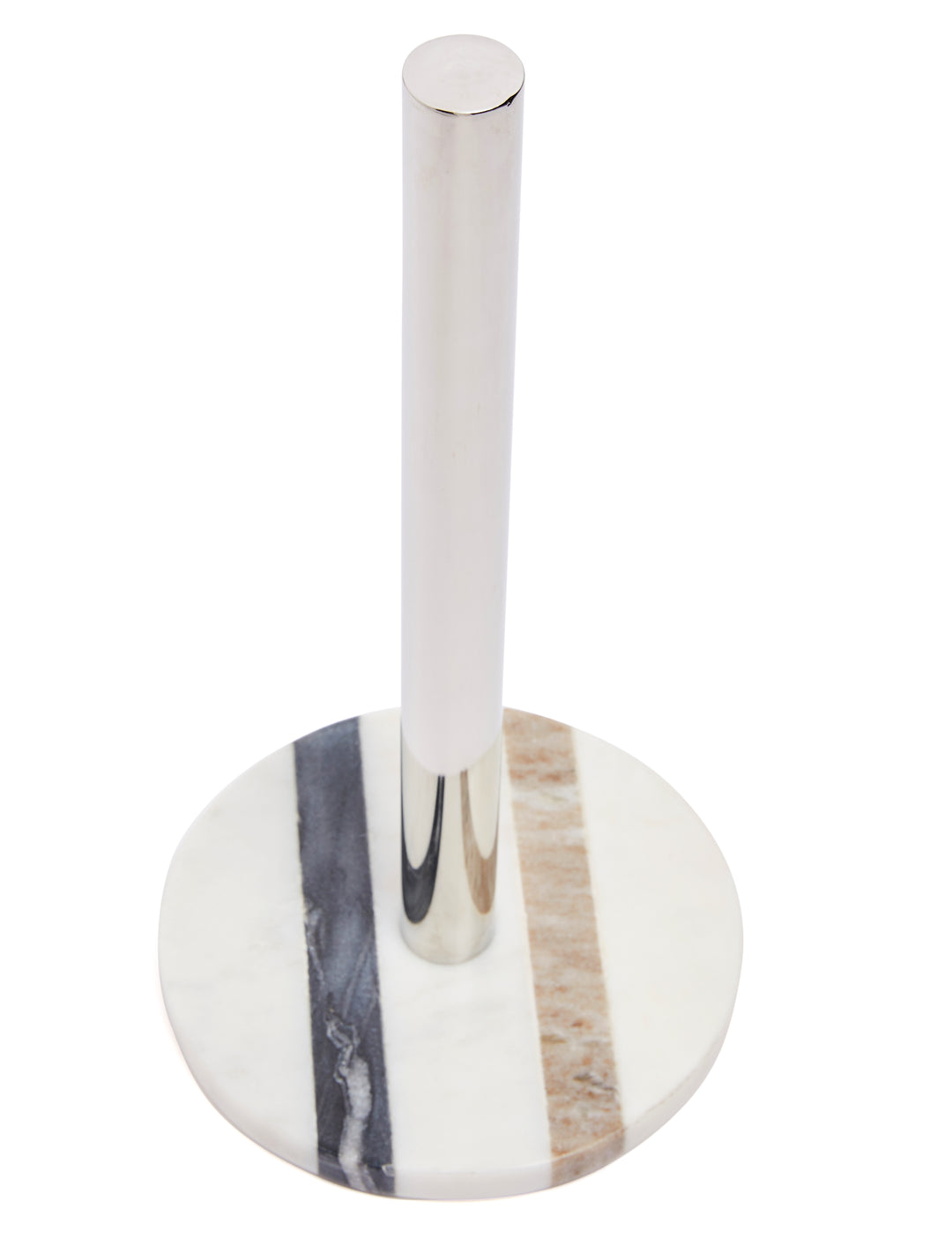 Lexi Home Marble Paper Towel Holder with Accent Colors - Heavy