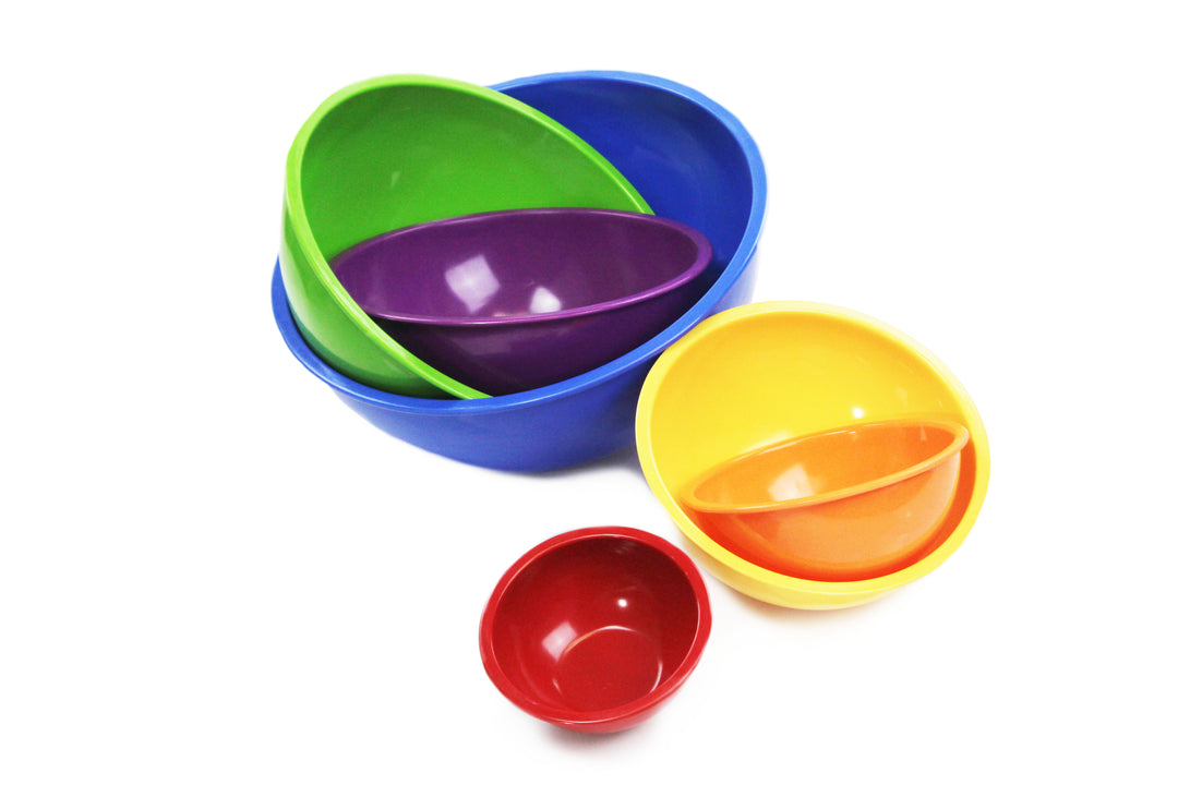 Lexi Home 6 pc. Melamine Plastic Bright Multi Colored Mix and Serve Bowls